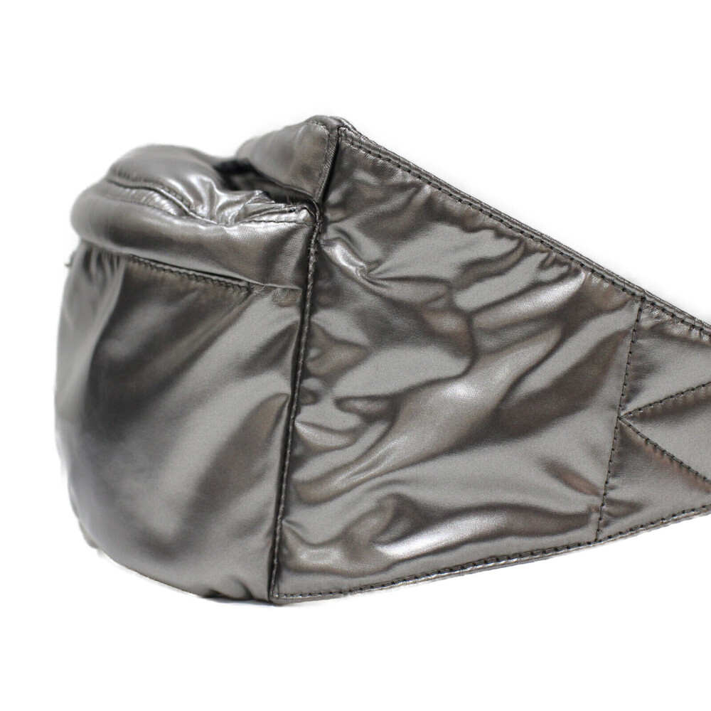 Prada Metallic Belt Waist Silver Body Bag